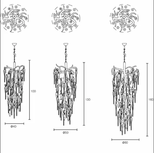 Zèle éclairage Designer branche d'arbre lustres goutte de pluie lustre en cristal plafonnier à vendre - Product Image 5