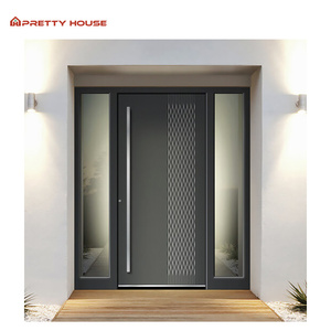 Puerta frontal <span class=keywords><strong>de</strong></span> entrada <span class=keywords><strong>de</strong></span> aluminio <span class=keywords><strong>para</strong></span> Villa exterior antirrobo <span class=keywords><strong>de</strong></span> <span class=keywords><strong>diseño</strong></span> moderno <span class=keywords><strong>de</strong></span> lujo - Product Image 4