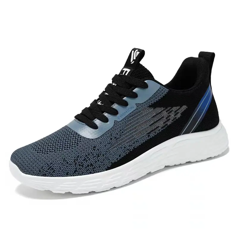 2023 Spring new breathable running shoes Wholesale Mesh Lace Up Fly Woven Platform Sneakers Stylish Sport Shoe