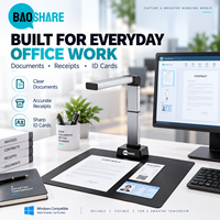 Caméra-scanner de documents A3 OEM ODM GP1300AF-4S 8MP à mise au point automatique en aluminium avec logiciel OCR intégré pour projets de bureau