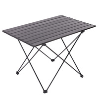 AJOTEQPT Table pliante portable en aluminium pour activités de plein air Table de barbecue pliante légère pour pique-nique et camping