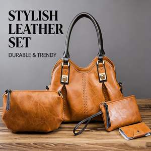 Bolso de Mano de Diseño en Cuero PU para Mujer, Bolso de Hombro de Lujo con Cierre de Cremallera, Forro de Poliéster Portátil y Anti-Robo - Product Image 1