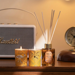 Aikun Custom Jungle Themed Decorative Aroma Bottle Reed Diffuser <b>Candle</b> Sets With Carry Box For Corporate Event Souvenir - Product Image 3