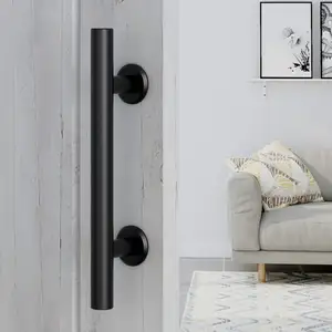 Maçaneta de porta embutida em liga de zinco, fechadura de madeira invisível para portas de celeiro, maçaneta de puxar escondida