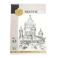 Halten Sie lächelnd A3 Custom Manufacturer Blank Seiten 24 Blatt Notebook Sketchbook für Künstler