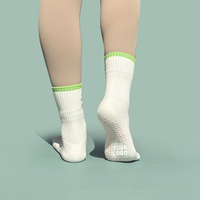 Chaussettes de yoga tendance pour l'automne avec logo personnalisé, tissu anti-humidité pour le Pilates des jeunes