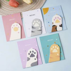 Multicolor Kawaii Cat Paw Design Customizable <b>Memo</b> <b>Pads</b> Cute Office School Paper Writing Gifts Special-Shape Self-Adhesive <b>Memos</b> - Product Image 1