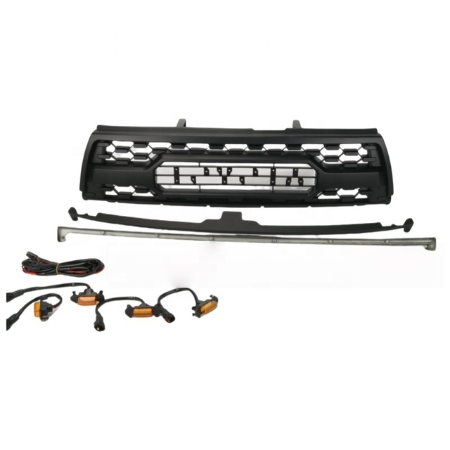 For TRD Pro Style Front Grille with LED Amber Lights and Letters for 1996-2002 Toyota 4Runner 3rd Gen Accessories