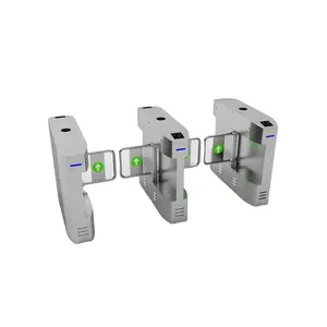 Tourniquet automatique de barrière d'oscillation avec la carte d'ID/IC, empreinte digitale, billet ou contrôle d'accès de code à barres pour le hall d'exposition, gare routière