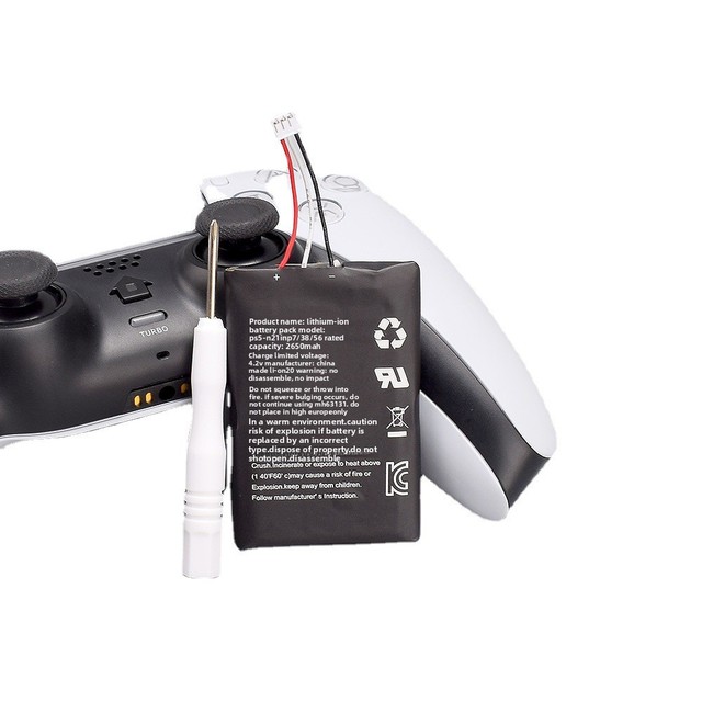 Replacement Battery Pack for PS5 Gamepad 2650mAh 3.65V Lithium Rechargeable Batteries for PS5 Controller Large Capacity Battery
