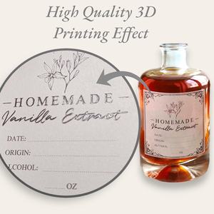 Étiquettes d'extrait de <span class=keywords><strong>vanille</strong></span>, autocollants carrés pour extrait de <span class=keywords><strong>vanille</strong></span> fait <span class=keywords><strong>maison</strong></span>, autocollants cadeaux de Noël - Product Image 3