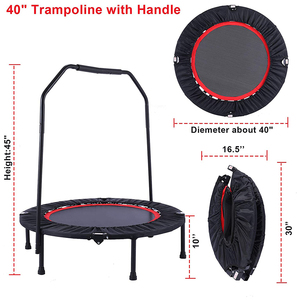 Nhiệm vụ nặng nề Aerobic tập thể dục có thể gập lại 40 "ngoài trời trong nhà tập thể dục nhà <span class=keywords><strong>Trampoline</strong></span> với xử lý - Product Image 3