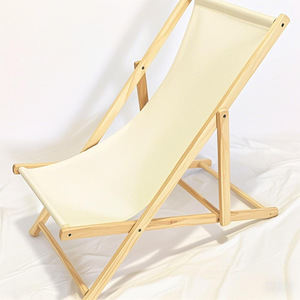 Sillón reclinable de madera plegable portátil, ligero, Oxford, función ajustable, diseño moderno para interiores y exteriores para la playa - Product Image 2