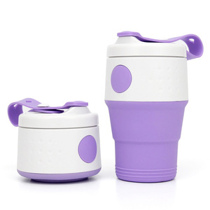 Best Selling BPA Free Silicone <strong>Collapsible</strong> 395ml Coffee <strong>Cup</strong> Outdoor Sports Travel Portable Folding Water <strong>Cups</strong> - Product Image 5