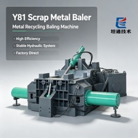 Presse à balles horizontale sur mesure pour métaux ferrailleux, pour usine de recyclage des déchets métalliques industriels, certifiée CE