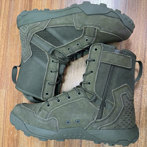 SFB45 721 Men Olive Green Side Zip Tactical <b>Boots</b> Suede Breathable Combat <b>Boots</b> Non Slip Rubber Sole Outdoor <b>Hiking</b> - Product Image 2