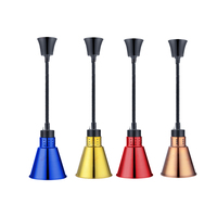 Nouveau télescopique levage infrarouge isolation lampe ascenseur en gros suspendu alimentaire lustre buffet alimentaire affichage lampe chauffante