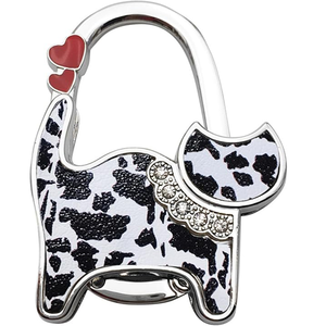 Metal El Sanatları Şık TopHomer Karikatür Kedi Tasarımlı Katlanabilir El Çantası Taşınabilir Askı Mini Katlanır Çanta Masa Kancası Tutucu - Product Image 1