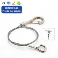 Kit de suspension réglable en câble métallique avec crochet et pince pour tous les panneaux LED, luminaires suspendus, lampes de culture, lustres et plafonniers