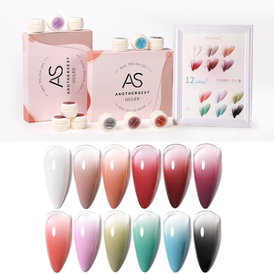 Özel Marka 5ml Tırnak Sanatı Yastık Efekti Gradyan Boyama Jeli Siyah Ombre Patting Jel Oje UV Blooming Aura Manikür Oje - Product Image 1