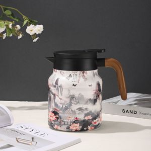 <span class=keywords><strong>Théière</strong></span> rétro à motif floral en acier inoxydable, grande capacité isolée, séparation de l'eau du thé, cafetière <span class=keywords><strong>avec</strong></span> <span class=keywords><strong>infuseur</strong></span> à thé intégré - Product Image 3