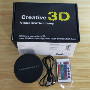 Новый креативный 3D светодиодный иллюзионный ночник USB пульт дистанционного управления ночные огни спальни - Product Image 4