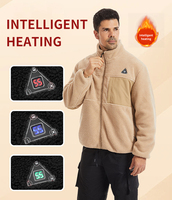 2 quantité minimale de commande grossistes veste d'hiver hommes DC/USB double connecteur chaud et confortable extérieur décontracté mode polaire veste chauffante