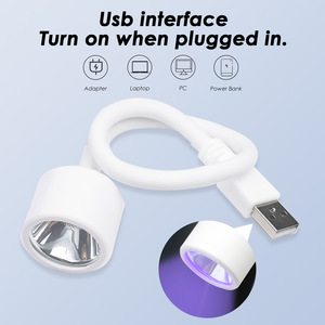Lampe à ongles LED UV mini flexible, lampe de bureau LED USB, lumière de table réglable multi-angles, sécheuse à ongles portable - Product Image 2