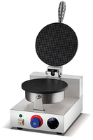 Machine à gaufres électriques commerciale avec plaques antiadhésives en acier inoxydable pour bar à collations et café