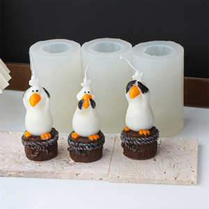 Molde de silicona con forma de pato, elefante, Rana, pájaro, vela, hecho a mano, decoración para el hogar, regalo de fiesta, artesanías de animales encantadores, Molde de resina - Product Image 3