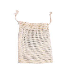 100% Eco Simple Ecology Zero Waste Bolsa de productos de malla de algodón lavable y reutilizable para bolsas de compras de verduras y frutas - Product Image 3