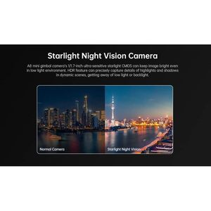 SoloGood SIYI A8 Mini 4K 8MP Ultra HD 6X Caméra à cardan à zoom numérique avec suivi intelligent de l'identification AI Caméra FPV à vision nocturne HDR - Product Image 4