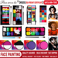 Kit de maquillage corporel professionnel FX, non toxique, hypoallergénique, à base d'eau, pour le visage et le corps, pour Halloween, cosplay, festivals