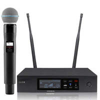 Systèmes de microphone Lavalier sans fil portables Uhf Fullset QLXD4 B58 Beta58a pour église