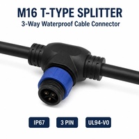 Connecteur circulaire étanche IP67 à verrouillage rapide M16, signal d'alimentation, angle droit 90° °   Prise de câble pour capteur industriel