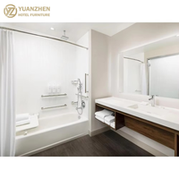 Moderno 5-Star Custom Set de madera maciza AC Hotel King Size Cama Armario Sofá MDF para uso en apartamentos