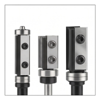 Mata Bor Router Miaorui 8mm Shank Flush Trim, Pisau Ganda yang Dapat Diganti, Pemotong Kayu, Alat Ukiran CNC