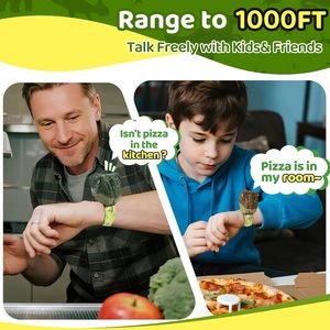 EPT Dinosaur - Juego de <span class=keywords><strong>2</strong></span> Walkie Talkies de Largo Alcance (1000 Pies) para Niños y Niñas de 3, 4, 5 y 6 Años, Juguetes para Campamento y Senderismo - Product Image 5