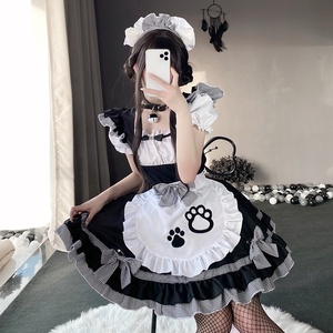 Vestido de Sirvienta Rosa Estilo Lolita, Vestido de Sirvienta Suave Rosa, Conjunto de Disfraces Kawaii para Cosplay, Disfraces de Cómic para <span class=keywords><strong>Mujer</strong></span> - Product Image 3