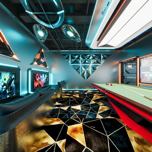 بيع بالجملة تصميم حديث سلسلة بوابة إلكترونية <span class=keywords><strong>VR</strong></span> أربع أوراق البرسيم عبر الجدار مصباح عبس للداخلية لعبة مدينة دمية غرفة - Product Image 6