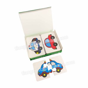 Boîte à <span class=keywords><strong>pizza</strong></span> personnalisée avec logo, emballage amusant, design original, 2 mm simple, 2 pièces, puzzle, cartes flash pour voiture - Product Image 4