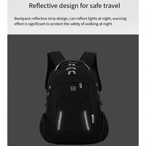 Custom logo Men Briefcases Outdoor Sports <b>Black</b> Rucksacks Custom Bagpack Waterproof Bag Pack Travel Laptop Bag <b>Backpack</b> - Product Image 6