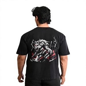 เสื้อยืดผู้ชายสไตล์สตรีทแวร์ ดีไซน์ล่าสุด สีพื้นเรียบง่าย ผ้าฝ้ายเจอร์ซีย์ 100% แขนสั้น คอกลม ทรงโอเวอร์ไซส์ - Product Image 2