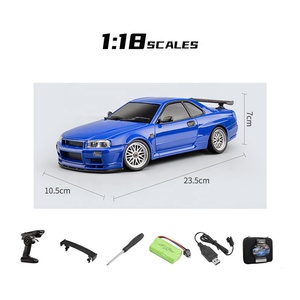 Xe điều khiển từ xa Drift RC 1/18 Mẫu GTR 2024 Mới Về, Điều khiển 2.4G, Có đèn GYRO, dành cho trẻ em và người lớn (RTR NSX R34) - Product Image 4