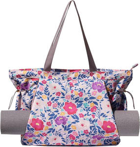 Échantillon gratuit de grande capacité portable multifonctionnel spécial sac de yoga en polyester sac fourre-tout de yoga avec porte-tapis de yoga - Product Image 1