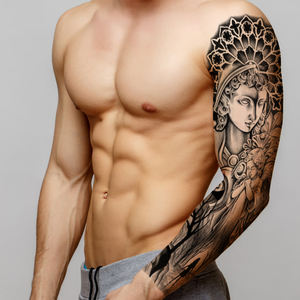 Anti-sudor <span class=keywords><strong>tatuaje</strong></span> temporal <span class=keywords><strong>tigre</strong></span> león <span class=keywords><strong>flor</strong></span> grande brazo calidad <span class=keywords><strong>tatuaje</strong></span> temporal pegatinas para vender - Product Image 2