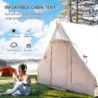 Grande tente de camping gonflable et imperméable personnalisée OEM ODM pour plusieurs personnes zone de 6m avec tissu PVC Oxford pour fêtes en plein air