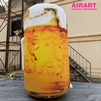 Mugs à bière en plastique gonflables pour la décoration d'entrée de bar, modèle de mug à bière gonflable pour les événements de festival de la bière