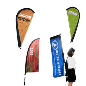Best Seller Premium Quality Lightweight Portable Vivid Color Anti-tear Reusable Mobile Hiking Camping Accessories Backpack Flag - Product Image 1
