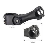 Tige de guidon de vélo en alliage d'aluminium Promax OEM pour vélos de montagne et de route, usinée CNC, finition argentée, 108/128 mm, 304/308 g, 35-145